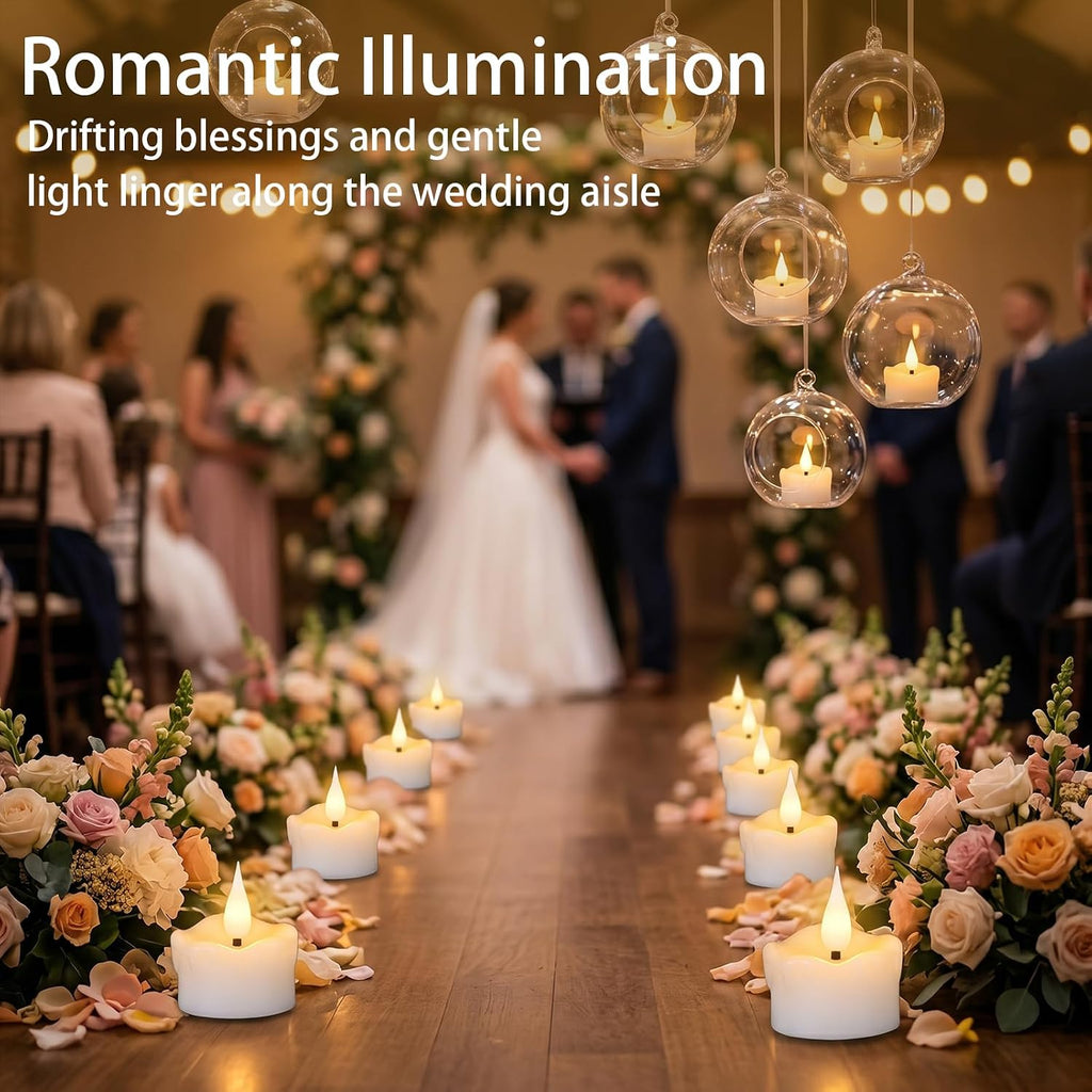12 Pack Flameless Tea Light Candles with 6 hours Timer, 200+ Hours Long Lasting Battery Operated tealight, Real Wax Flickering Candles for Votive Wedding Centerpiece Table Decor Halloween Christmas