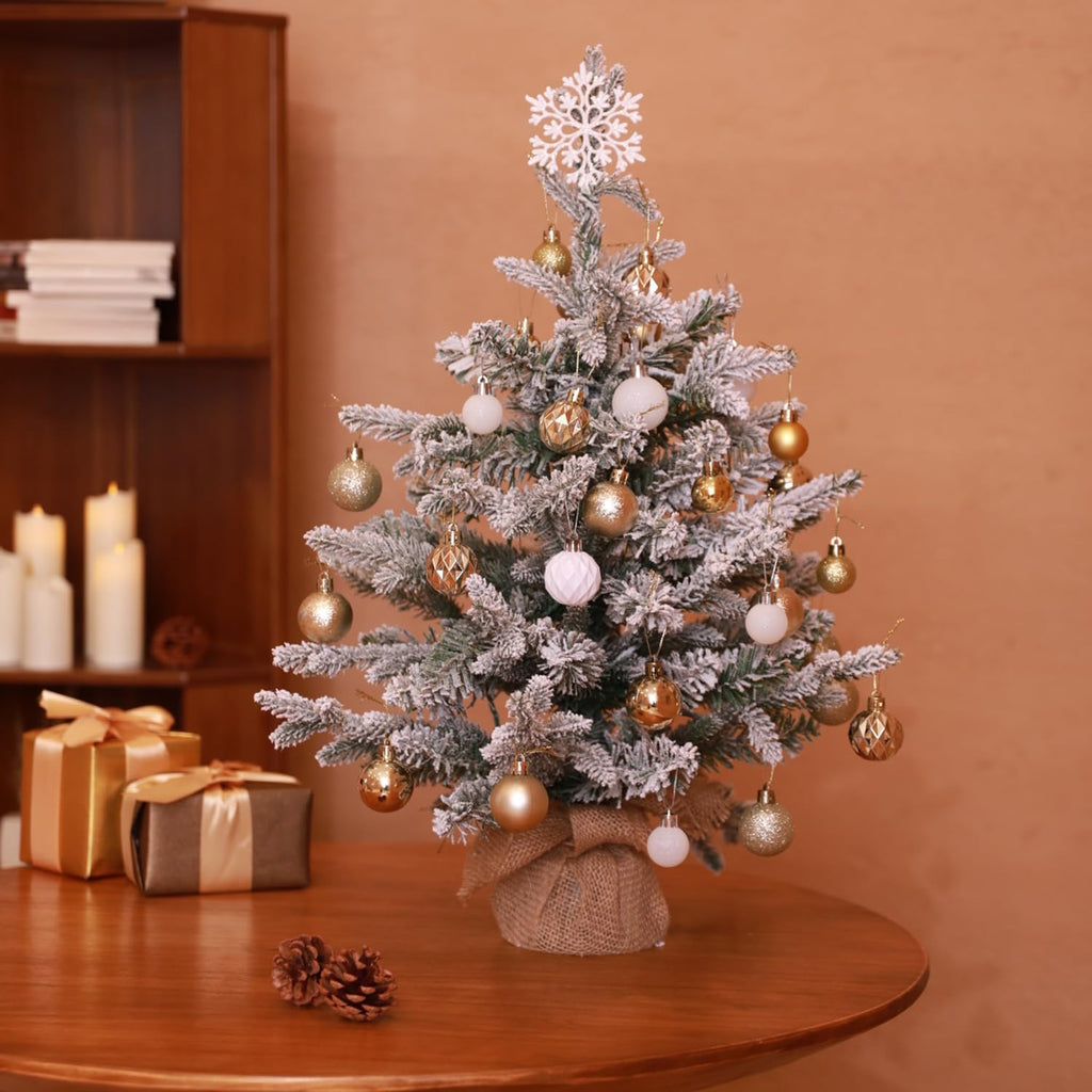 HipTree 30ct 1.18" Champagne Gold Mini Baubles Xmas Halloween Tree Decor