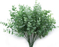 5Pcs Artificial Eucalyptus Stems，Artificial Greenery Fake Dust Frosted Eucalyptus Branches Leaves，Fake Plants for Decoration (Sage Green- 13.8 in)
