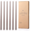 6 Pack Taper Candles - Taper Candles 12 Inch Dripless, Smokeless & Unscented - 8 Hours Long Burning - Hand Poured Tall Candlesticks - Ideal for Weddings, Dinner Parties, and Home Decor