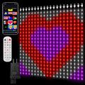 CoziTech Smart Curtain Lights 400 LED, Color Changing LED Curtains Light 6.6 * 6.6 FT, DIY Fairy String Christmas Light Curtain for Bedroom Backdrop Party Outdoor Halloween Decor (APP +Remote Control)