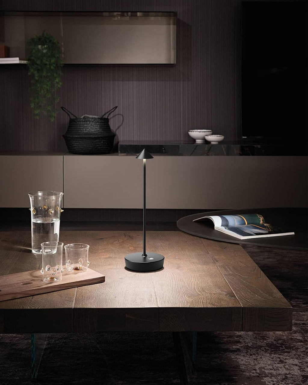 LED Cordless Table Lights Rechargeable 6000mAh Battery Outdoor Desk Lamp