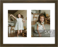 Golden State Art 11x14 Dark Brown Wood Frame - for Two 5x7 Pictures, 1 Pack