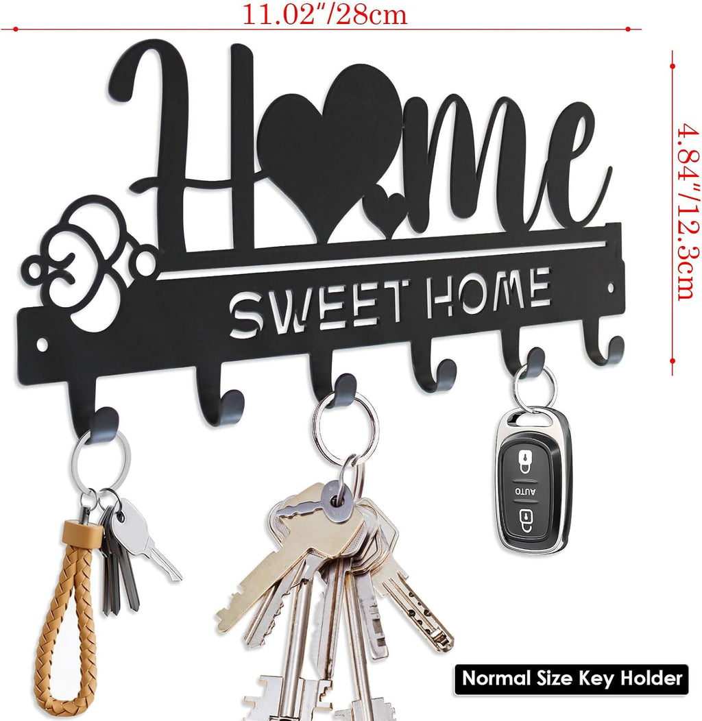 “Home Sweet Home”Key Holder wall Mount(Normal Size:11.02x4.84inches)