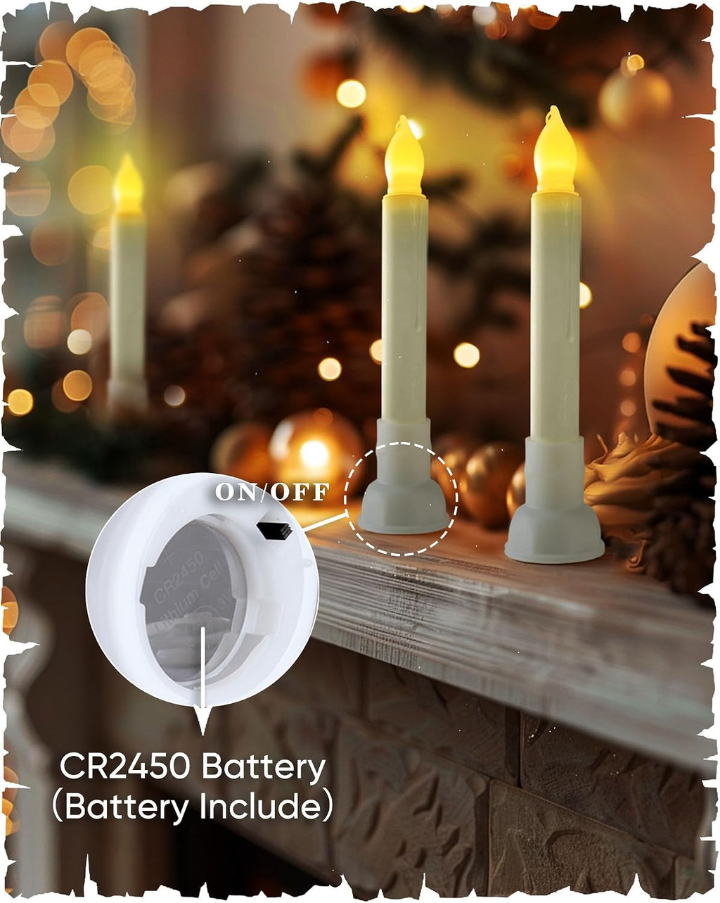 Amagic Batteries Included Floating Candles with Wand Remote, 12pcs Flickering Warm Light Flameless Taper Candles, Magic Hanging Candles with Base for Birthday Party, Halloween Decorations