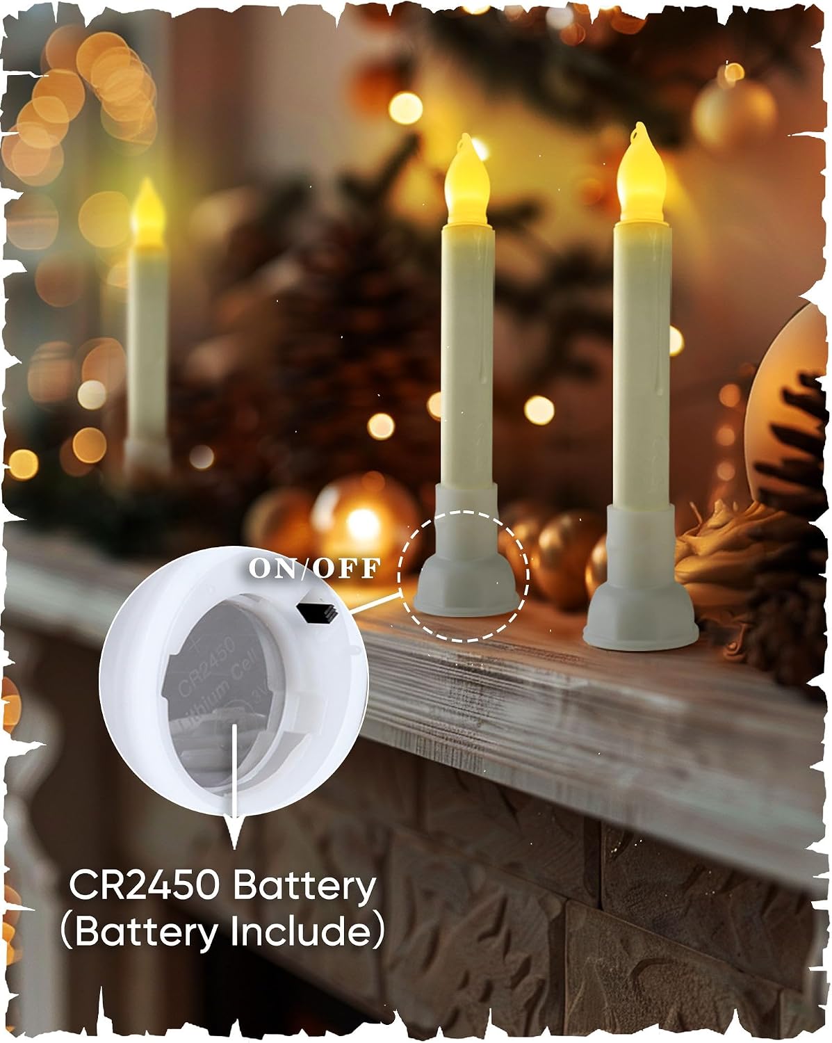 Amagic Batteries Included Floating Candles with Wand Remote, 12pcs Flickering Warm Light Flameless Taper Candles, Magic Hanging Candles with Base for Birthday Party, Halloween Decorations