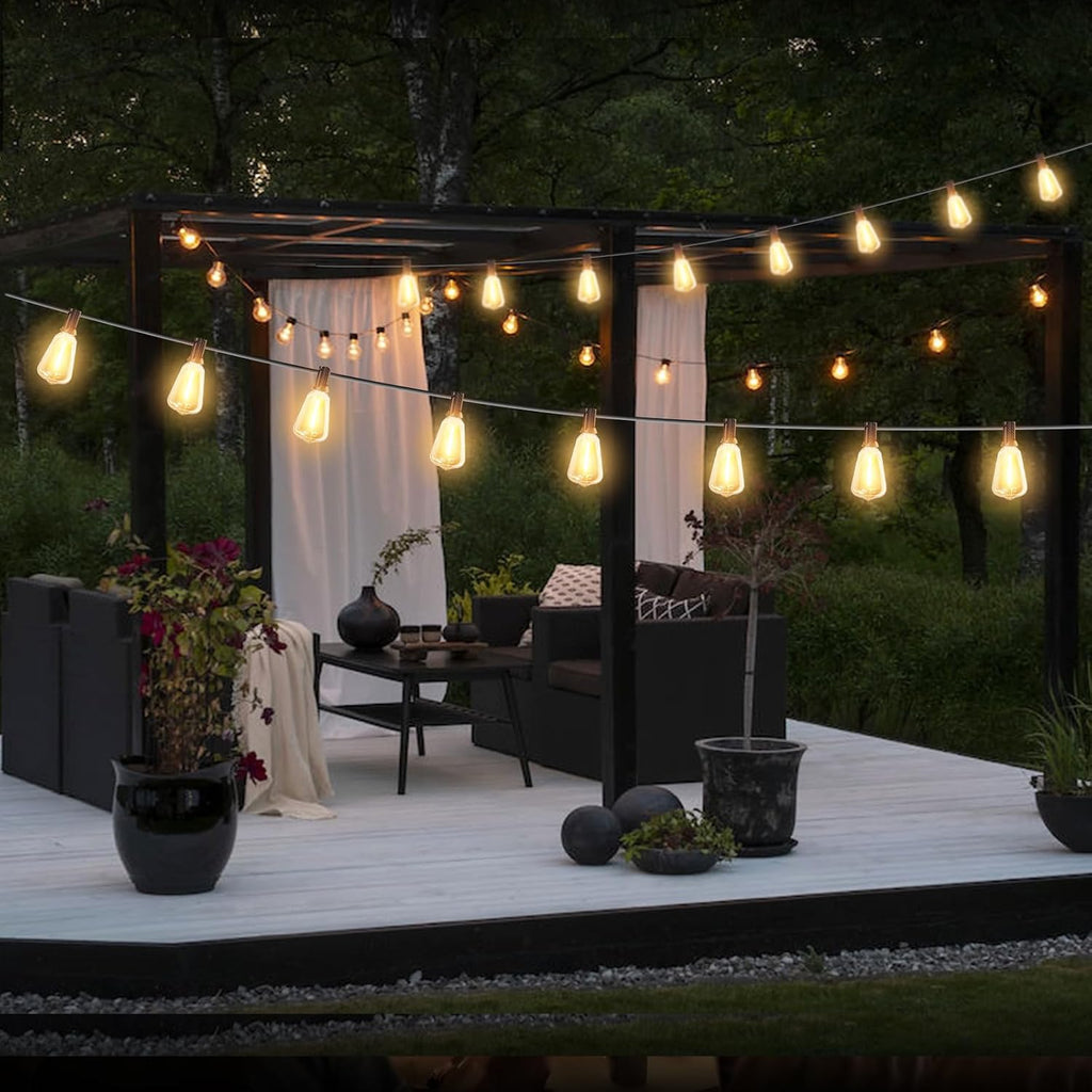10FT Outdoor String Lights Waterproof LED Patio Lights