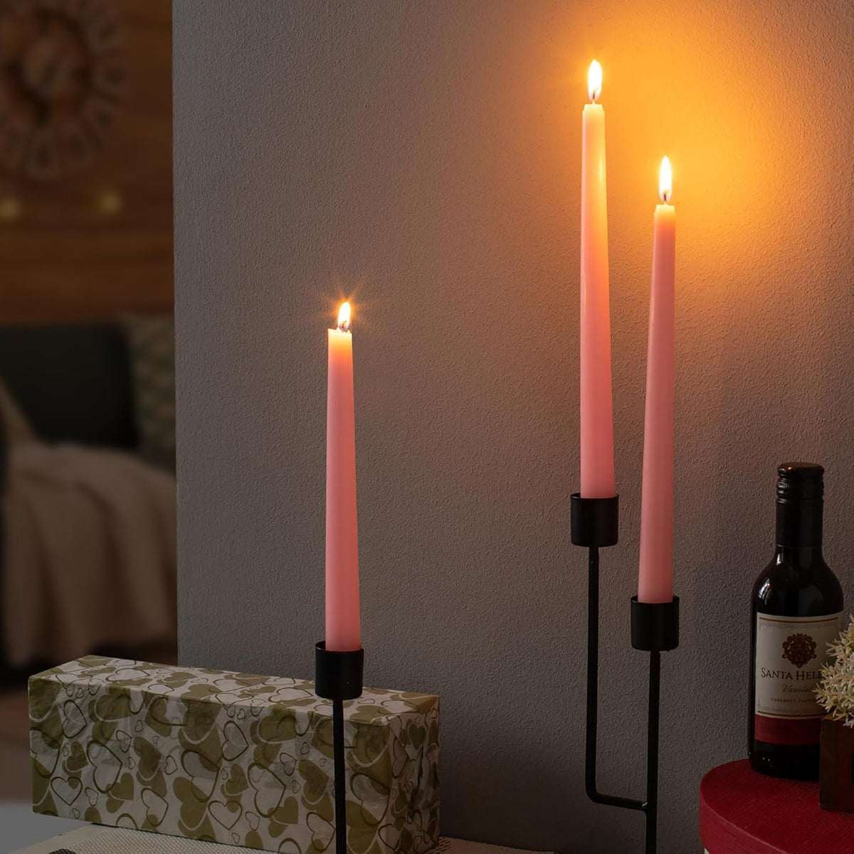 12 Inch Taper Candles Set of 6 Unscented Long Burning Smokeless Long Tall Tapered Candles for Candlesticks Sticks Wedding Home Christmas Decor Dinner