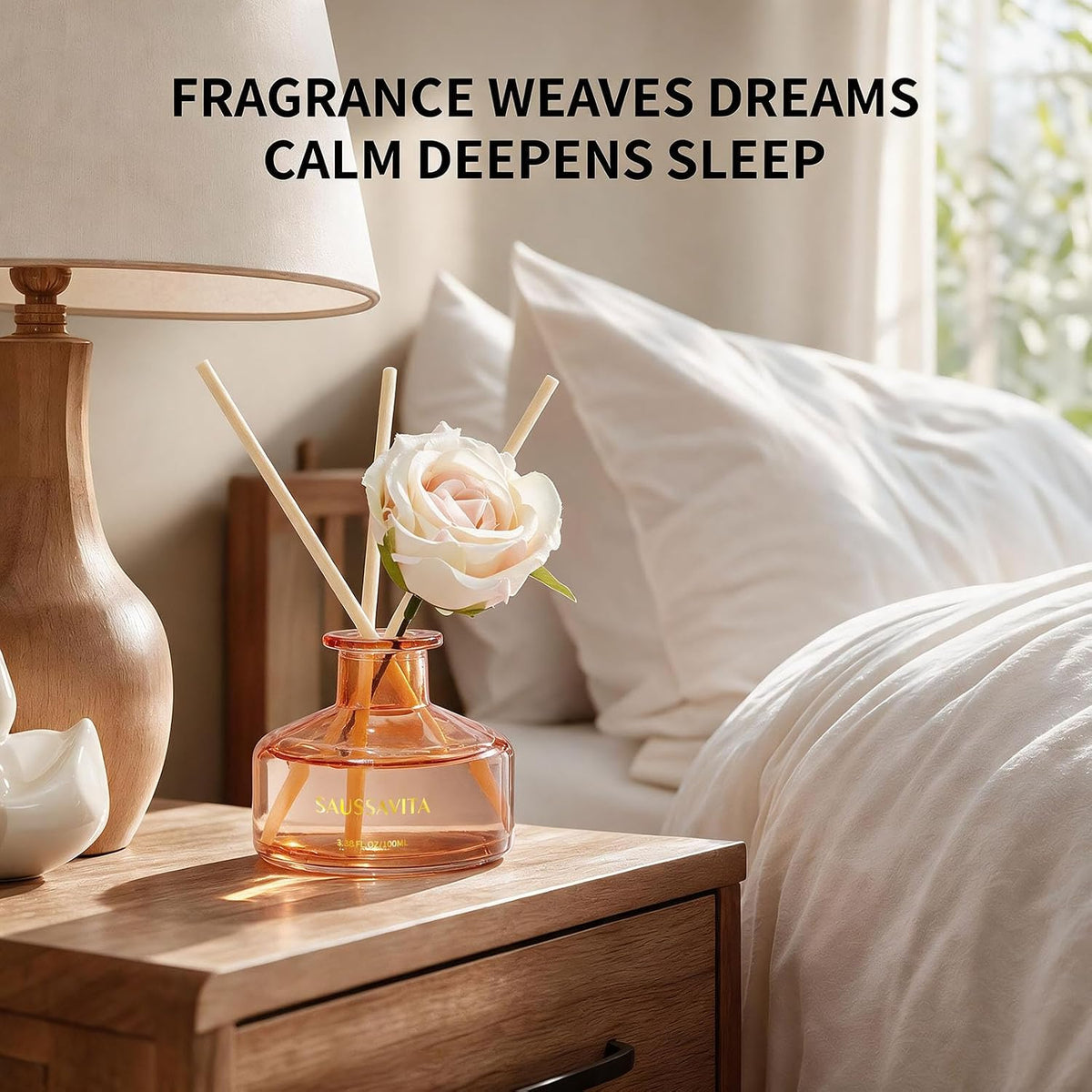 Reed Diffuser Set 3 Pack Rose Clean Linen Citrus Scented Air Freshener, Reed Diffusers for Home 3.38oz Each, Long Lasting Home Fragrance for Home Bathroom Office Decor, Women Birthday