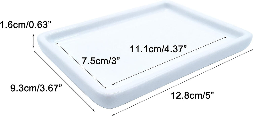 Ceramic Soap Dish for Shower, 2 Pack Bar Soap Holder, Soap Tray