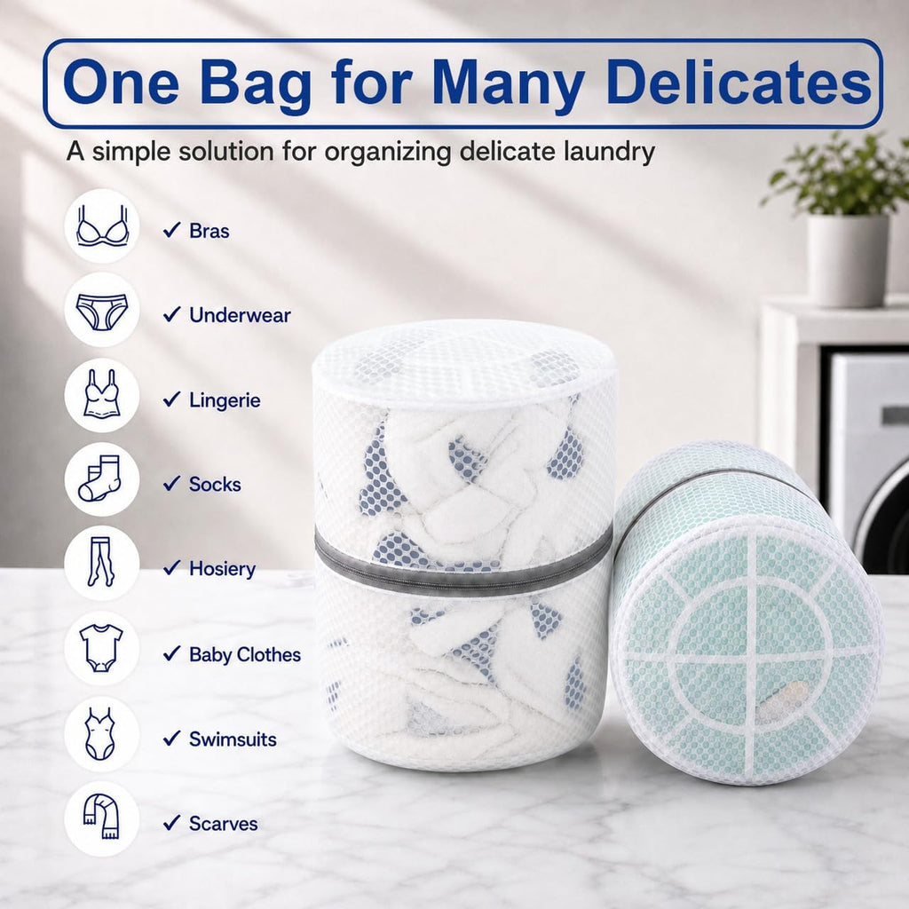 GOGOODA Mesh Laundry Bags for Delicates (3 Large Bra Wash Bag)