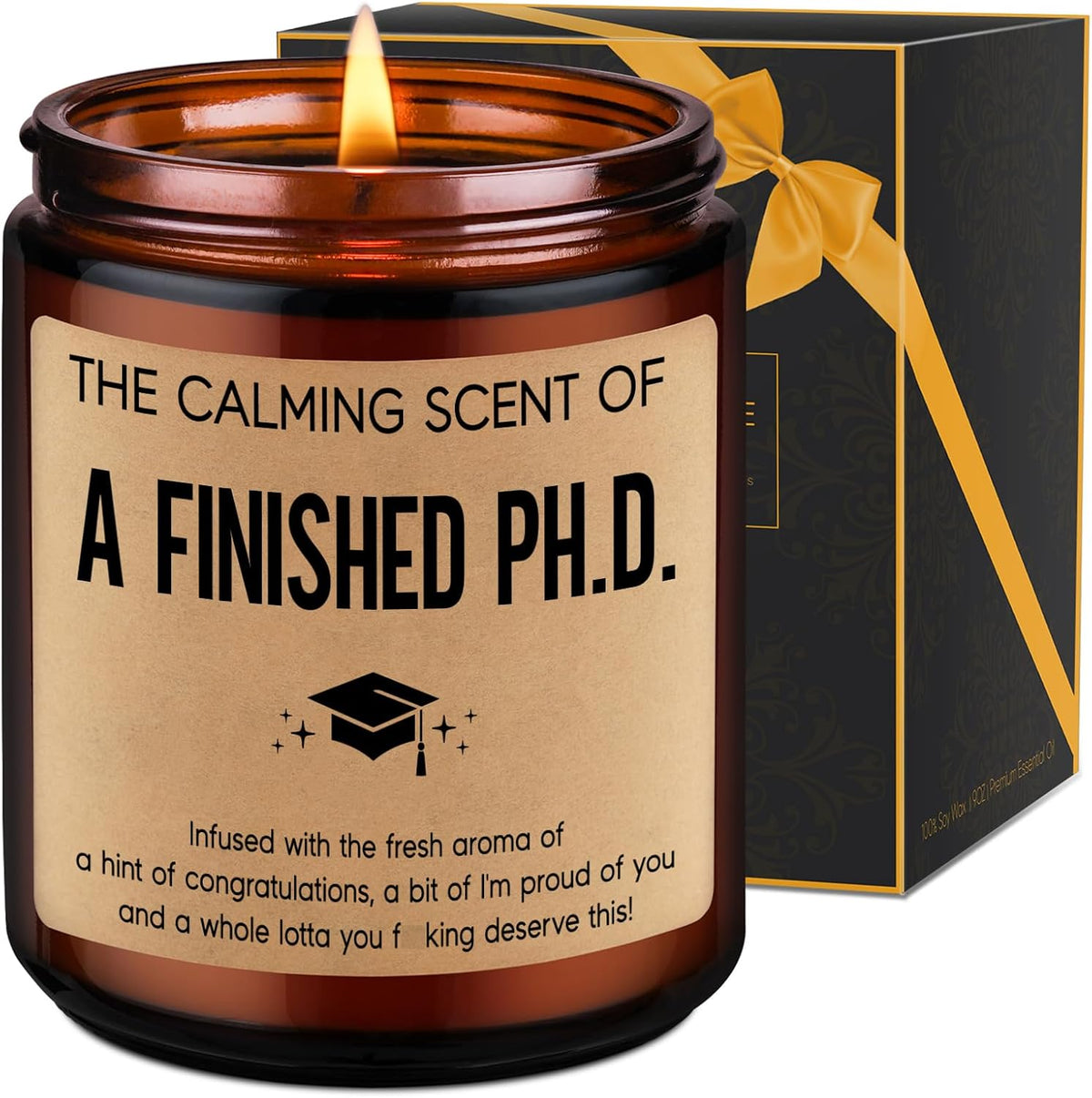 LEADO Grad Candle, PhD Graduation Gifts - Doctorate Graduation Gifts, 2026