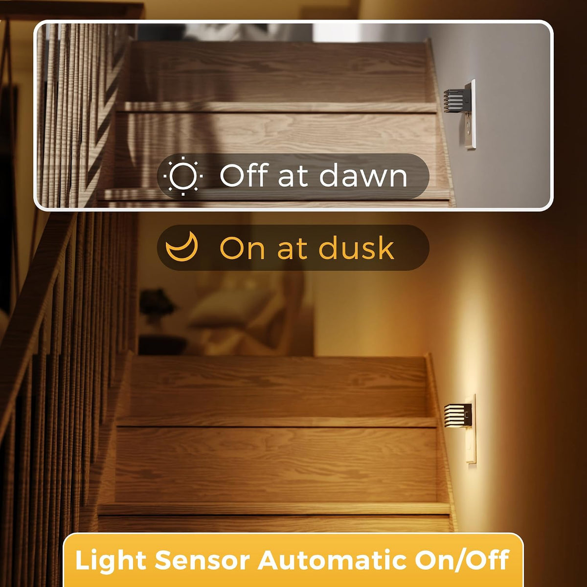 L LOHAS LED Night Lights Plug into Wall, 2 Pack Modern Night Light
