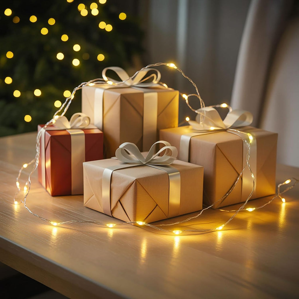 12 Pack Battery Operated Fairy Lights, 3.3ft 10 LED Warm White Micro String Lights, Soft Yellow Glow for Gift Boxes, Flowers, Mason Jars & Cozy Home Decor (12 Pack – Warm White)