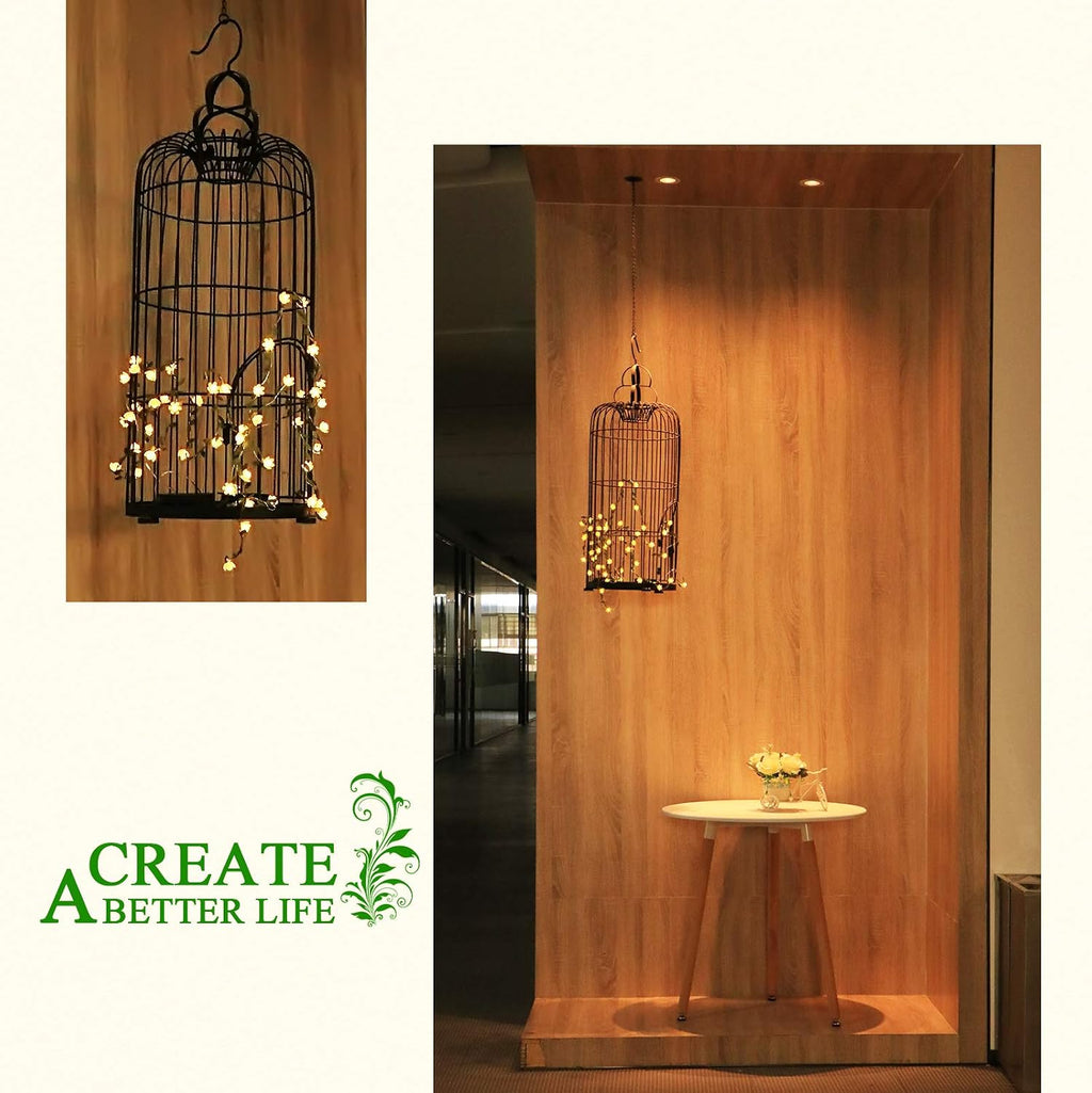 Vigdur Leaf String Lights, 2 Pack Vine Fairy Lights Indoor Battery Operated
