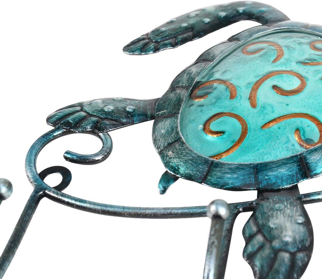 Tooarts Wall Mounted Key Holder Turtle Wall Hooks Iron Key Hook Rustic Wall Decorative Hook Living Room Bathroom Ornament