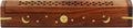 COTTON CRAFT Sheesham Wood Incense Burner Holder -Sun Moon Star Brass Inlay
