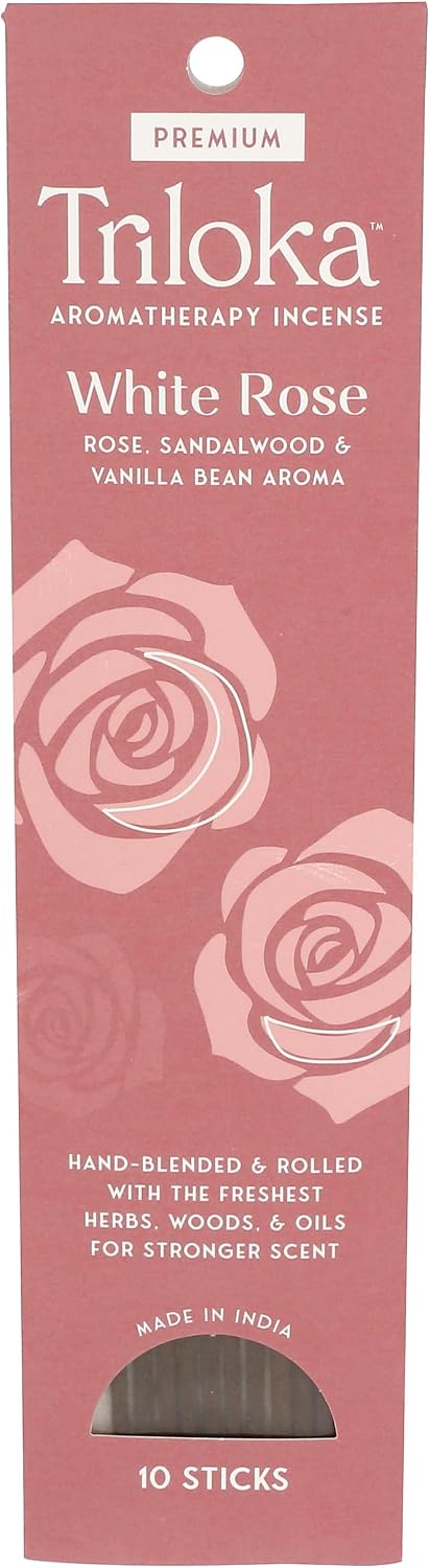 Triloka Incense White Rose, 10 CT
