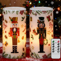 Christmas Nutcracker Flameless Pillar Candles with Remote Timer