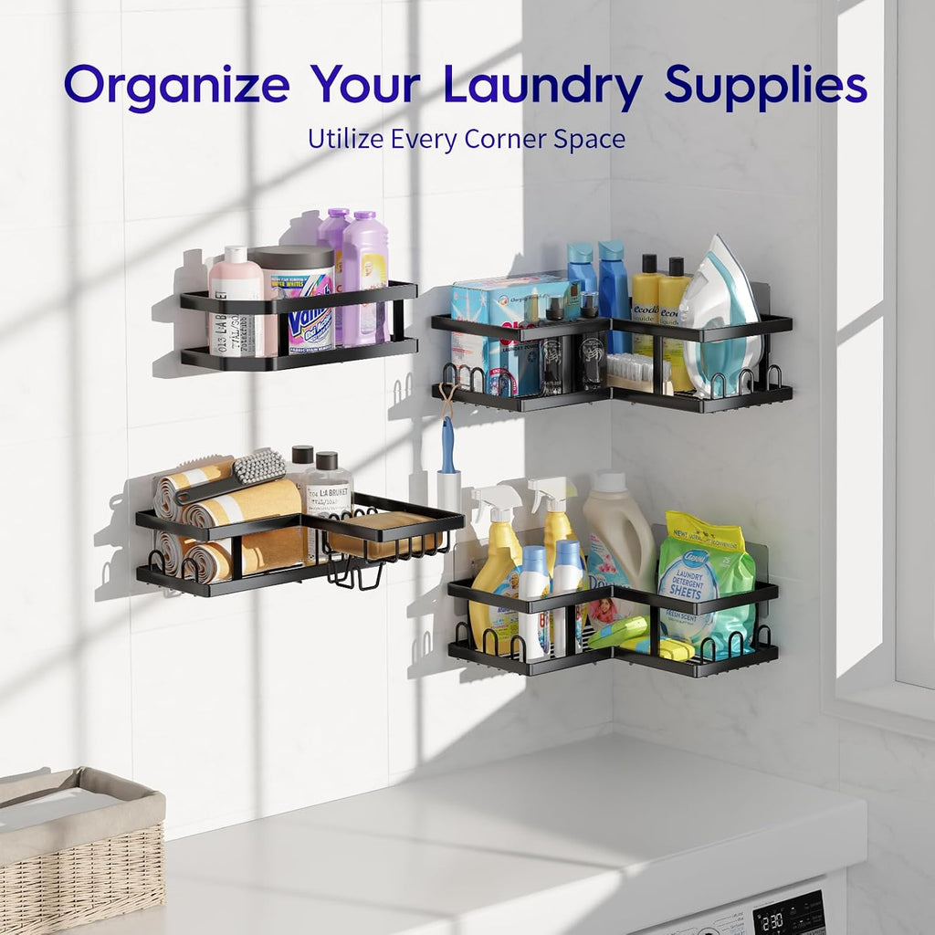 Youvip Shower Caddy Corner No Drilling-Adhesive, Shower Shelves-Rustproof