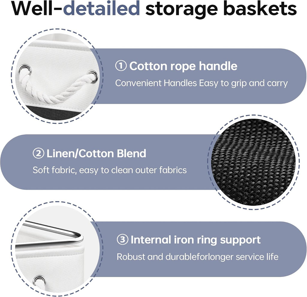 ECDYQXVU 13x13x13 Inch Storage Cube Bins Foldable Organizer Baskets 6 Pack