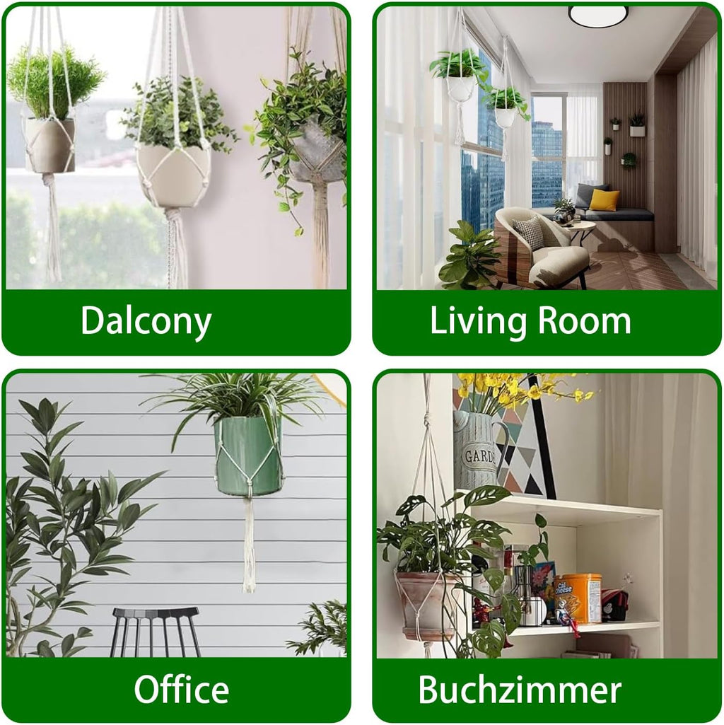 Macrame Plant Hanger Indoor Hanging Plants Boho Decorative Cotton Rope3Size