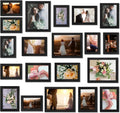 Namalu 20 Pcs Gallery Wall Frames Set Rustic Picture Frames Collage Assorted Photo Wall Decor Pack for Hanging or Tabletop Display Multi Sizes with 8 x 10, 5 x 7, 4 x 6 (Black)