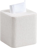 Square Tissue Box Cover PU Leather Tissue Box Holder Cube
