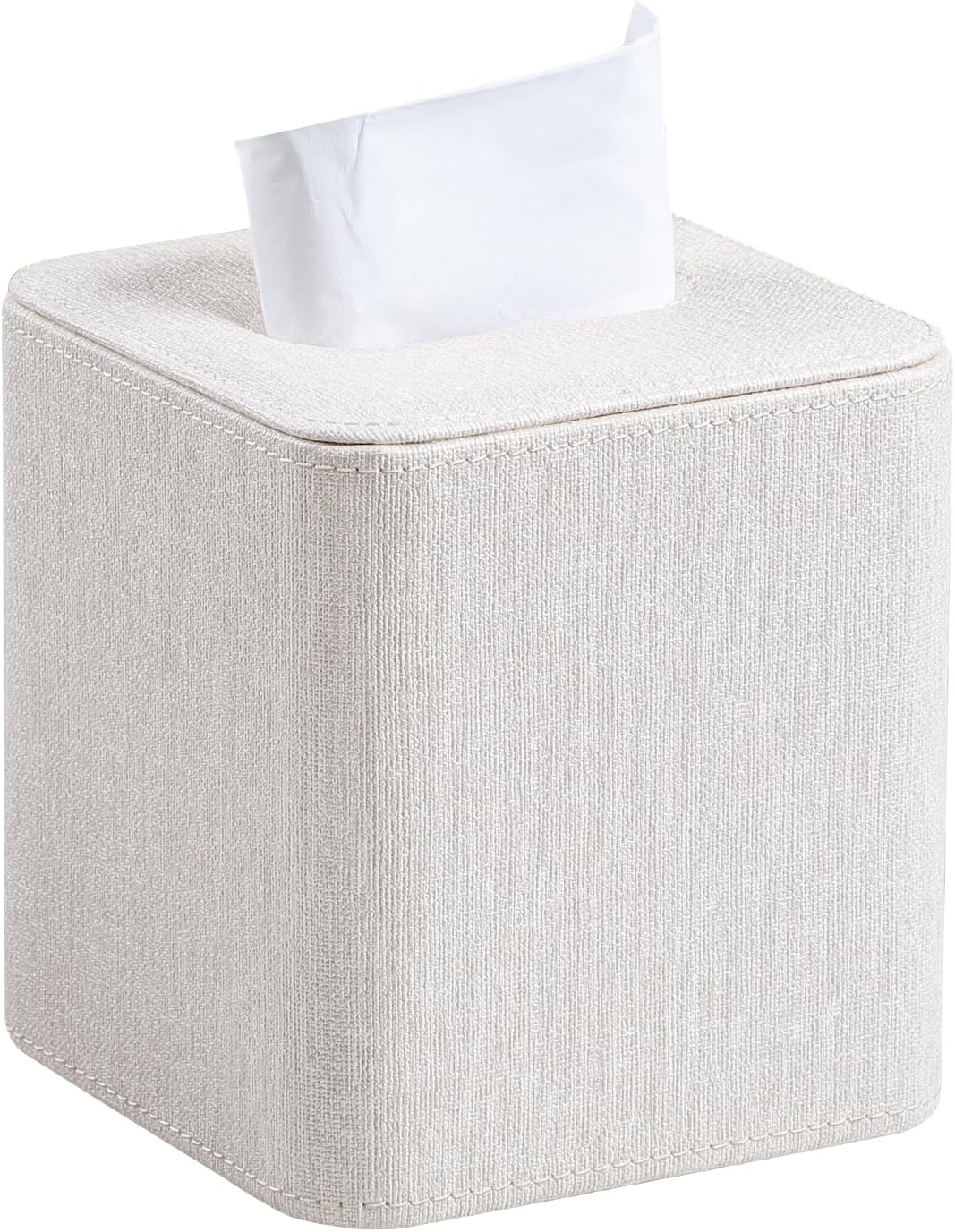 Square Tissue Box Cover PU Leather Tissue Box Holder Cube