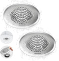 TRAPMATE 2 Pack Bathtub Drain Hair Catcher Shower Drain Cover Protector