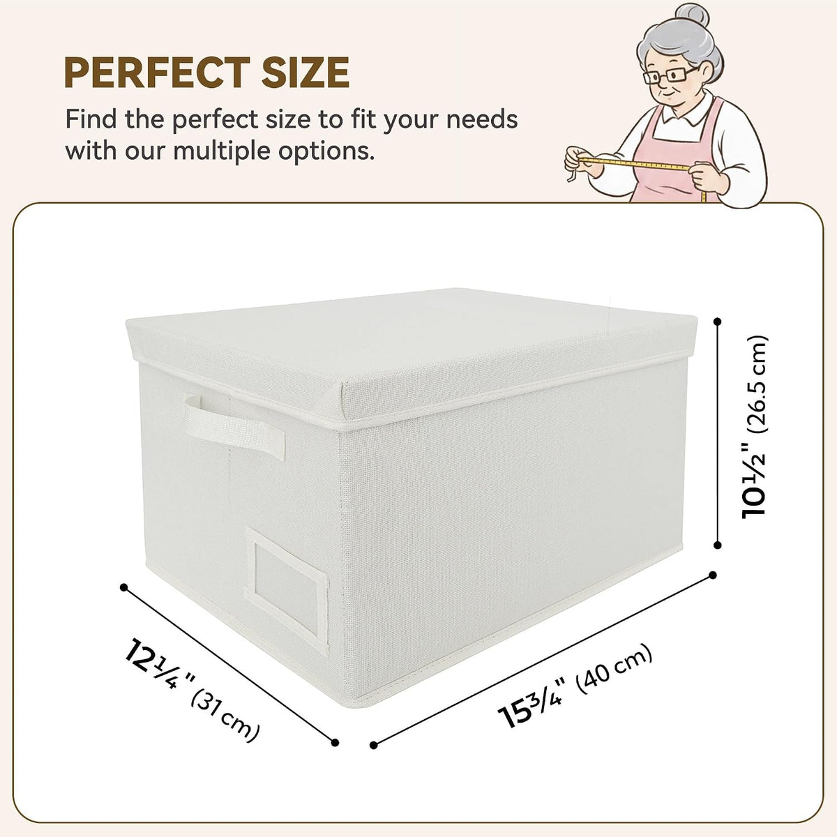 GRANNY SAYS Storage Bins with Lids, Decorative Storage Boxes with Lids