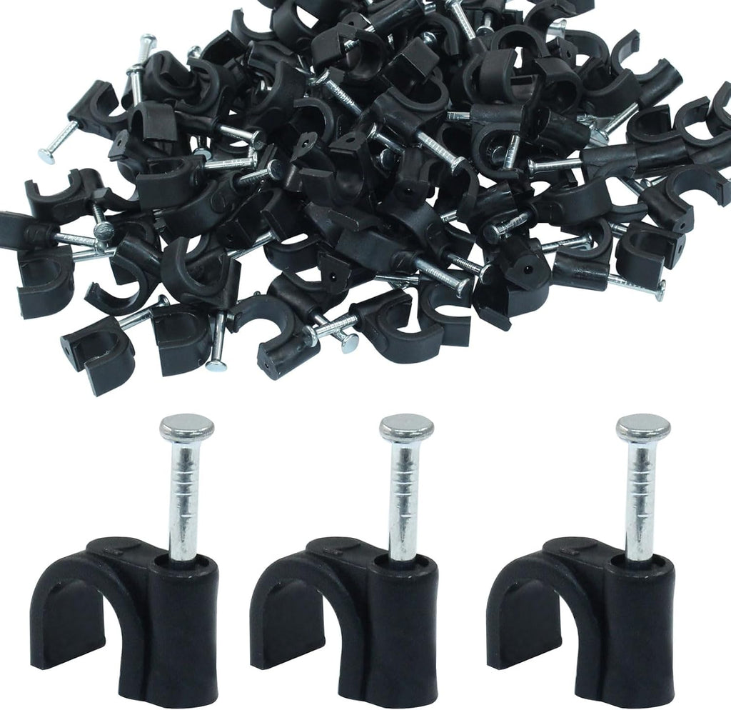 Waziaqoc 200 Pack 7mm Nail in Cable Clips