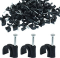 Waziaqoc 200 Pack 7mm Nail in Cable Clips