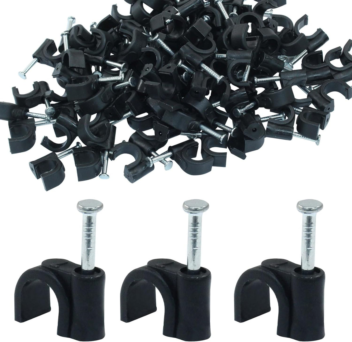 Waziaqoc 200 Pack 7mm Nail in Cable Clips