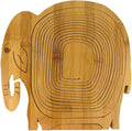 Foldable Wooden Fruit Basket for Kitchen Table In Elephant Shape Cute Flowers Nuts Candy Storage Box for Holiday Family Party