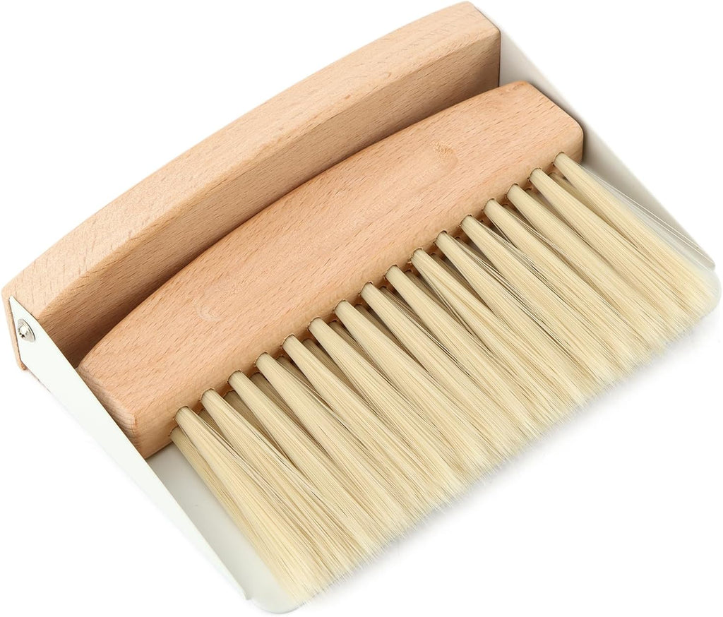 Mini Dustpan and Brush Set,Small Hand Broom & Metal Dust Pan