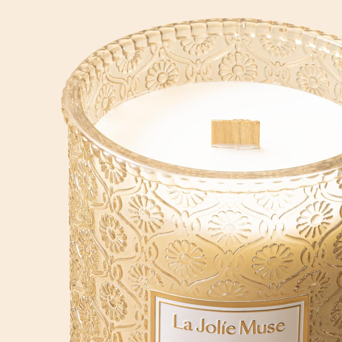 LA JOLIE MUSE Vanilla Zest Scented Candles for Home,19 oz Natural Soy Wax