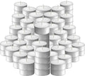 100 Pack 4 Hour Long time Burning,Unscented Tea Lights Candles,White, Smokeless, Dripless,for Weddings, Home, Pool,Shabbat
