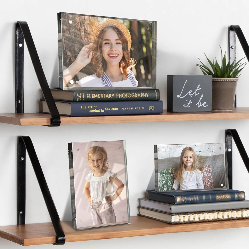 4x6 Inch Acrylic Picture Frame 1 Pack, 10+10mm Magnetic Photo Frame