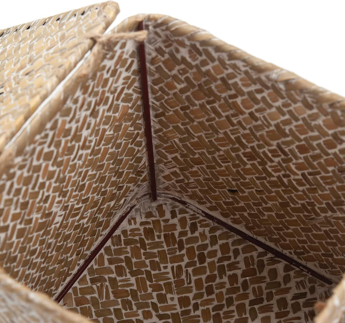 Tissue Box Cover Square, Seagrass Tissue Box Holder, Woven Facial Tissue Holder, Rattan Wicker Tissue Box, Decorative Tissue Cover for Dinner Table, Living Room, Bathroom, Bedroom, Office (Whitewash)