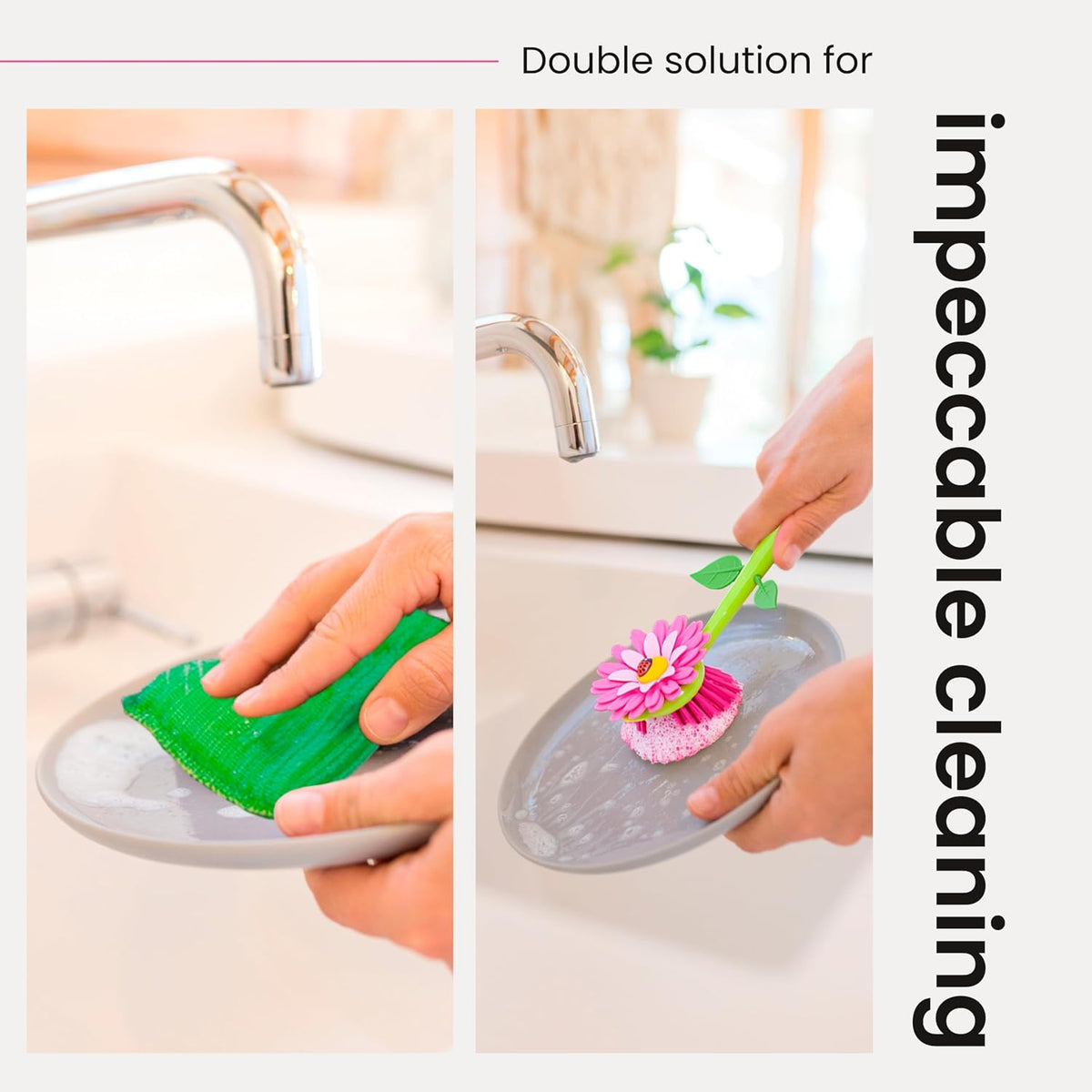 Vigar Flower Power Kitchen Sink Caddy Organizer, Pink