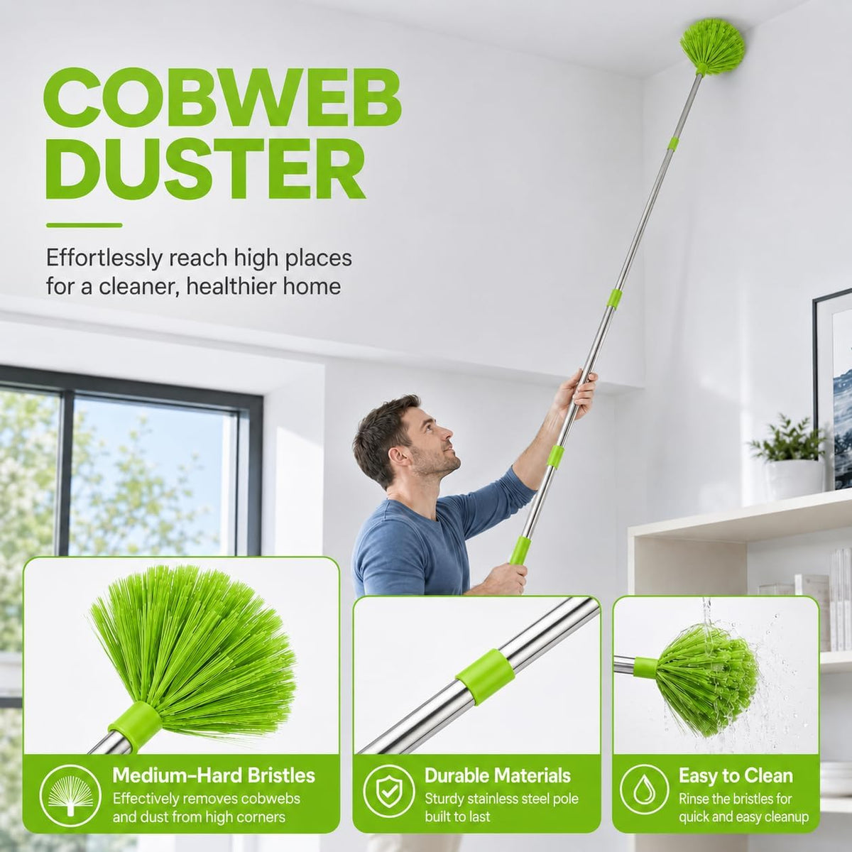 Ceiling Fan Cleaner Duster Kit 72 Inch Ceiling Fan Duster Extension Pole
