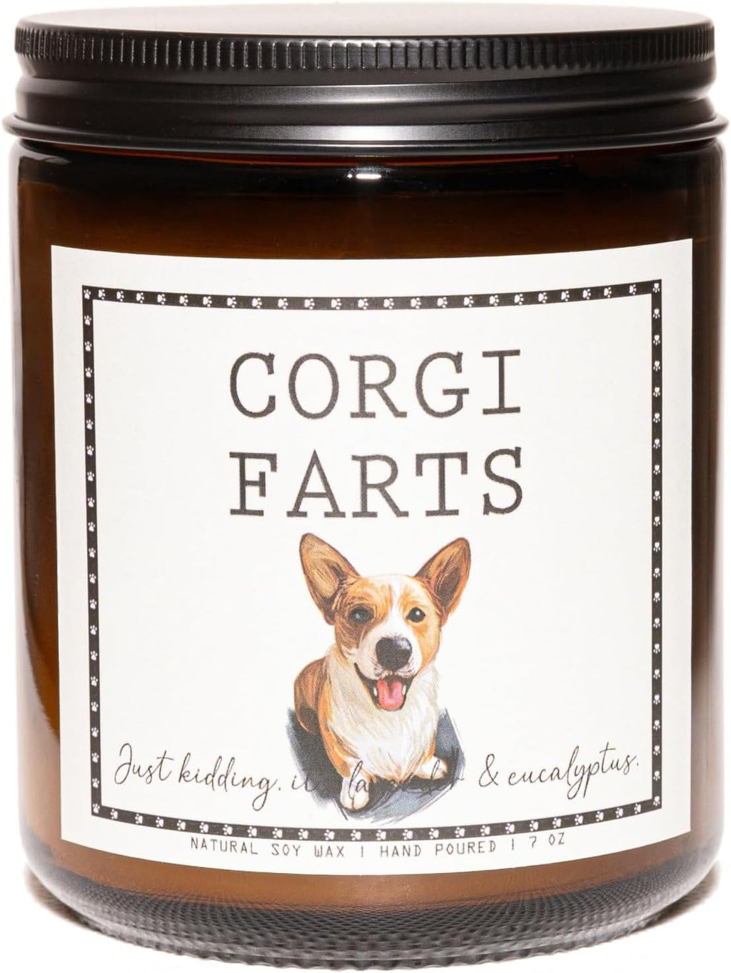 Corgi Gifts & Decor, Dog Mom Gifts - Lavender & Eucalyptus Candle