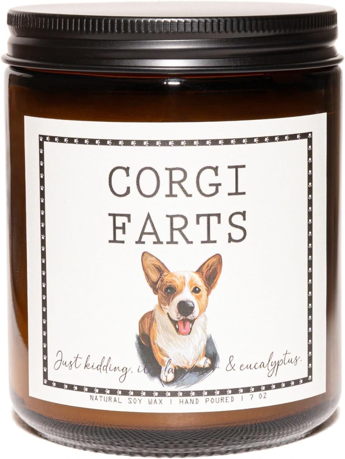 Corgi Gifts & Decor, Dog Mom Gifts - Lavender & Eucalyptus Candle