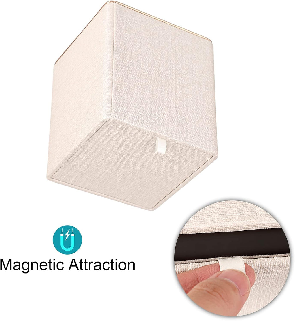Sumnacon Square Linen Tissue Box Cover,Magnetic Bottom Tissue Box Holder