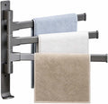 Wall Mounted Swivel Towel Rack No Drill for Bath Small Space Renters