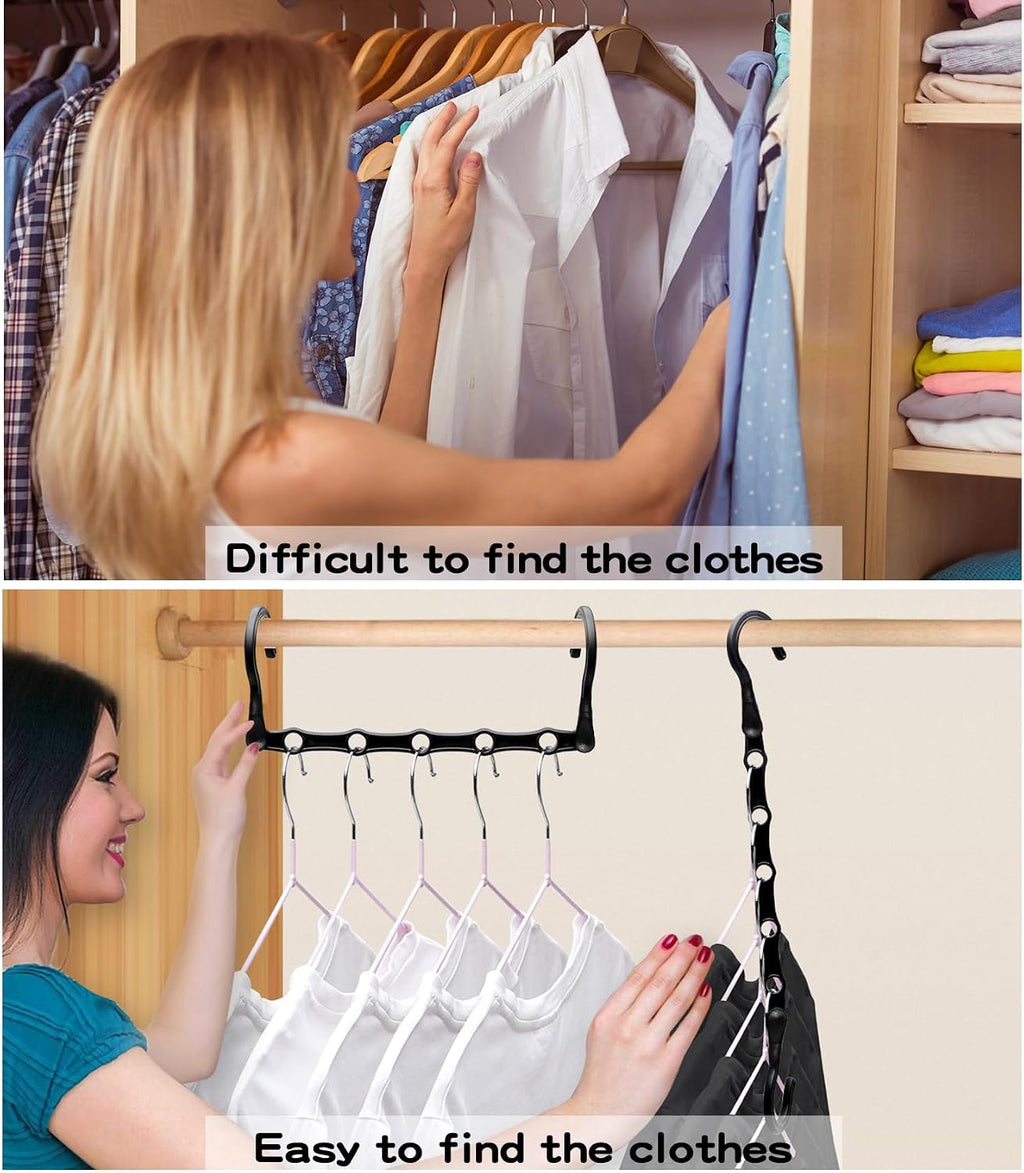 6 Pack Closet Organizers and Storage Stronger, Magic Clothes Hangers