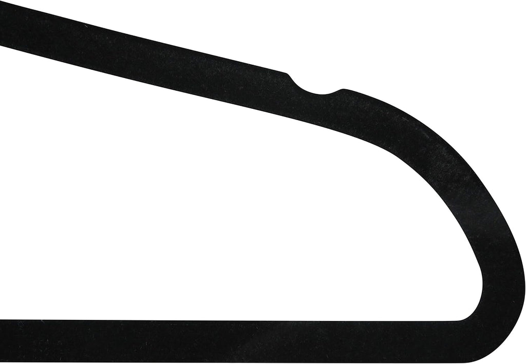 Simplify 10 Super Slim Velvet Huggable Hangers in Black