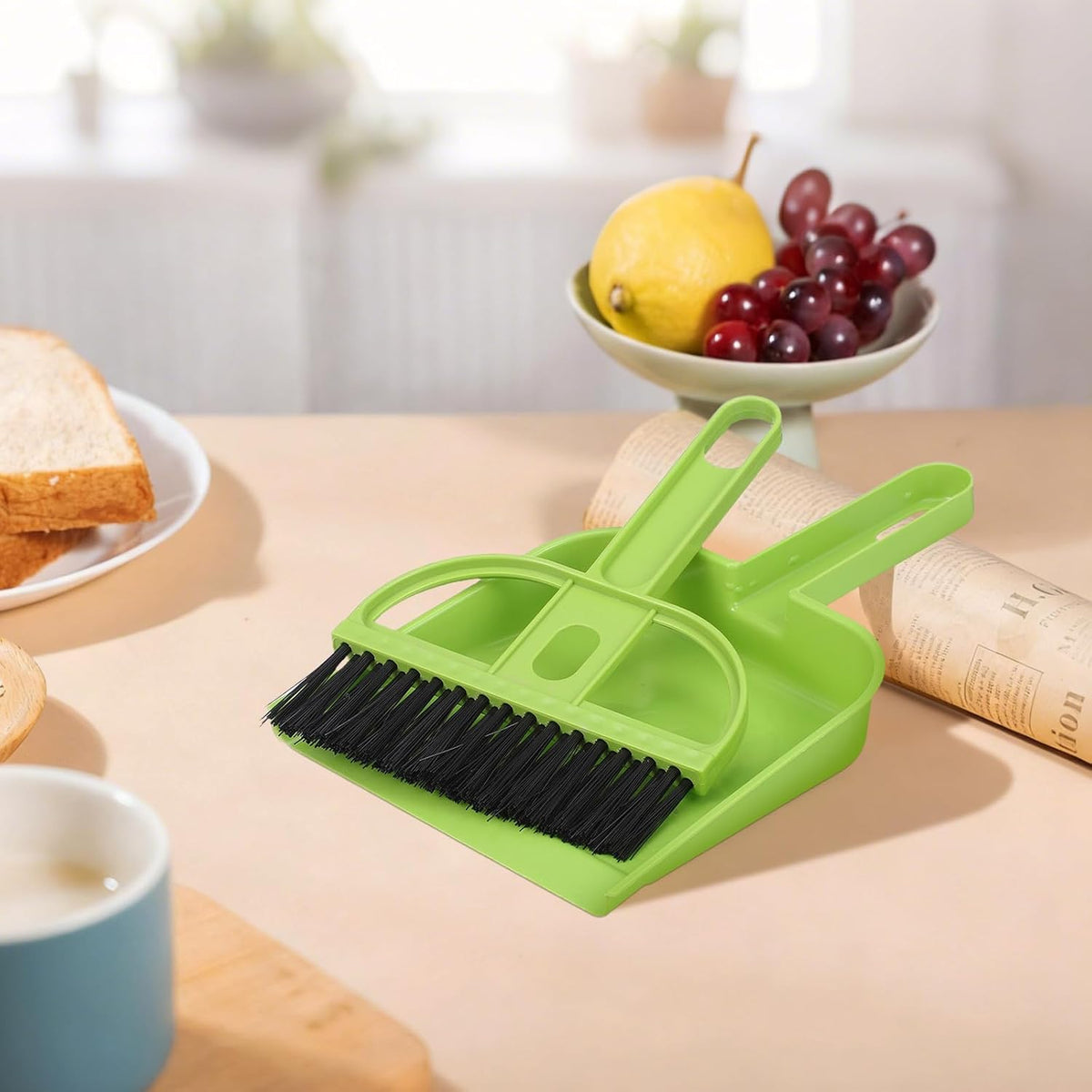 Sewroro Mini Broom and Dustpan Set 6 Pack Desktop Broom and Dustpan Combo for Home Office Cleaning Brush for Keyboard Windowsill Counter Compact Handheld Sweeping Tools