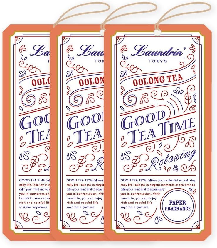 Laundrin Paper Fragrance Oolong Tea, 3pk - Closet Freshener - Closet Deodorizer Odor Eliminator - Sachets for Drawers and Closets - Drawer Fresheners for Clothes - Fresh Scents Sachet Packets